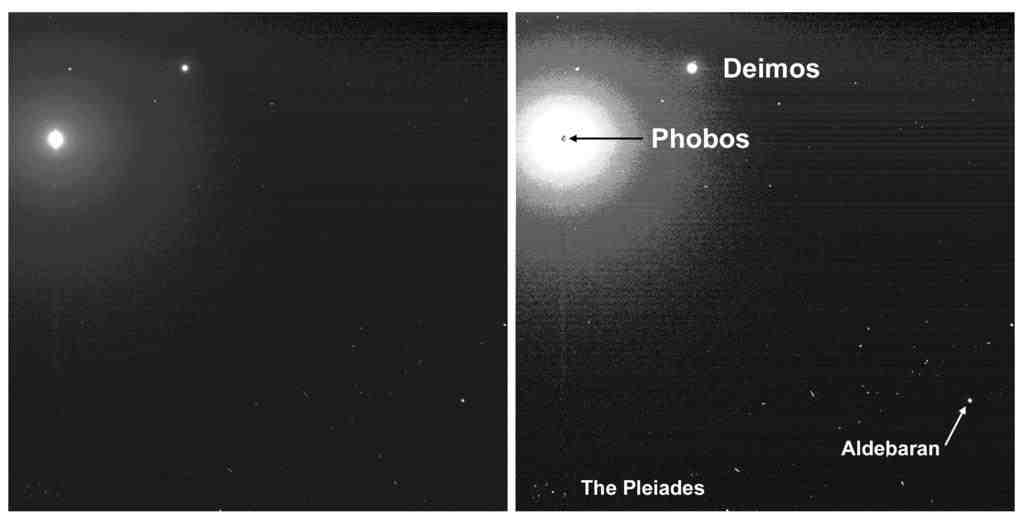 Phobos und Deimos ber Gusev